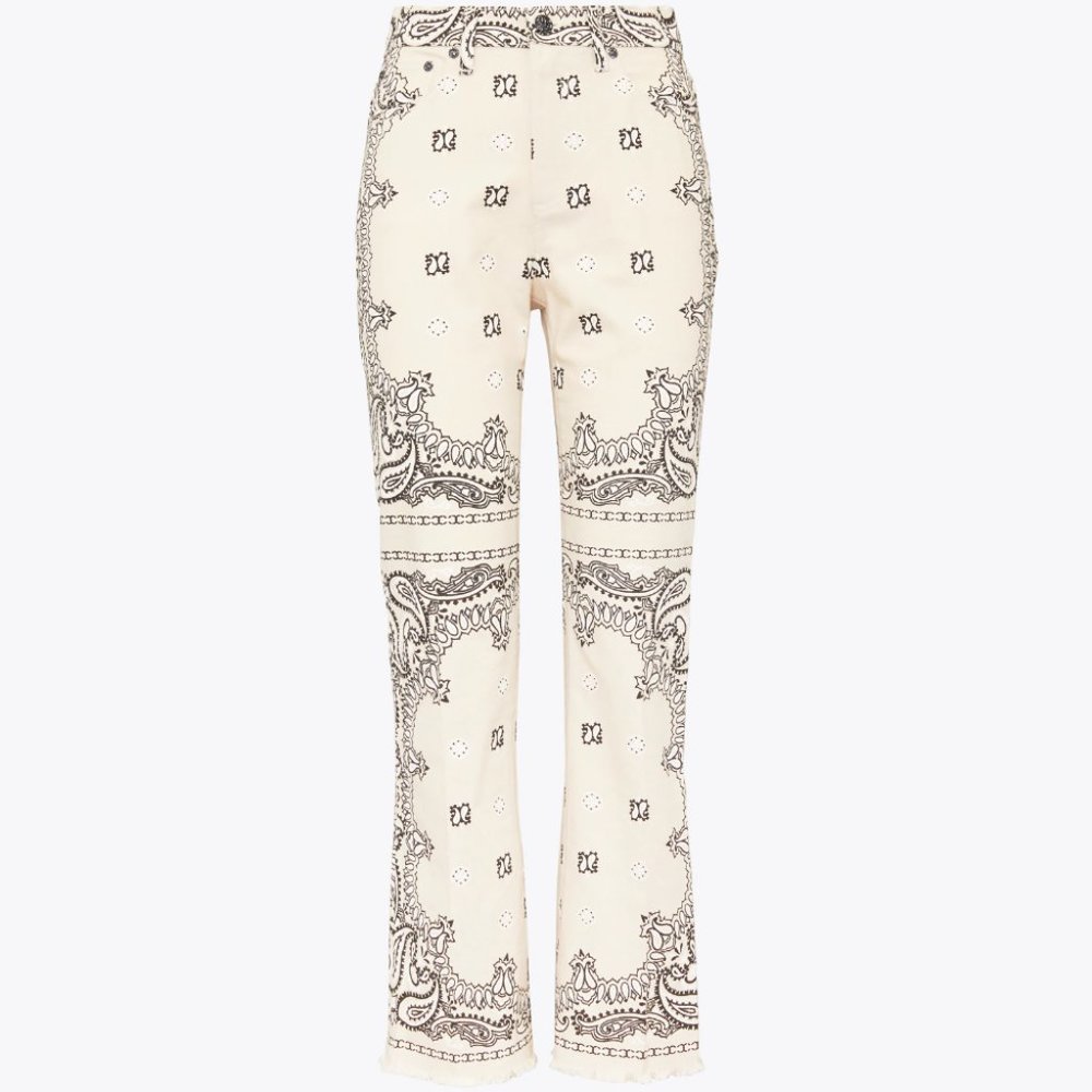 Tory Burch Americana Bandana Print Jeans Size 30 Worn Just One Day!